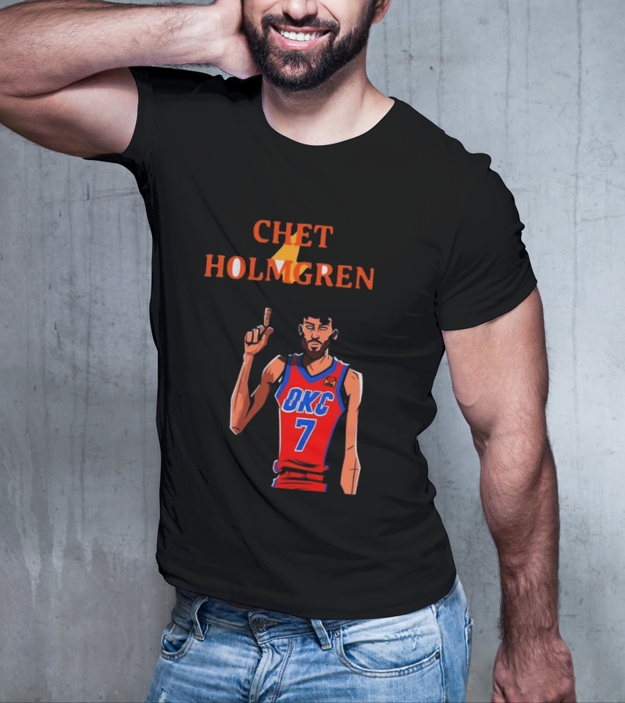 Chet Holmgren OKC Thunder Number 7 NBA Player T-Shirt