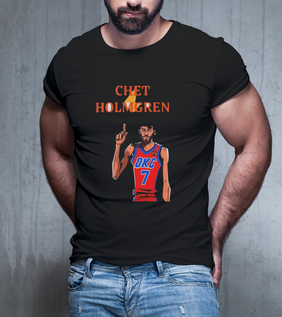 Chet Holmgren OKC Thunder Number 7 NBA Player T-Shirt