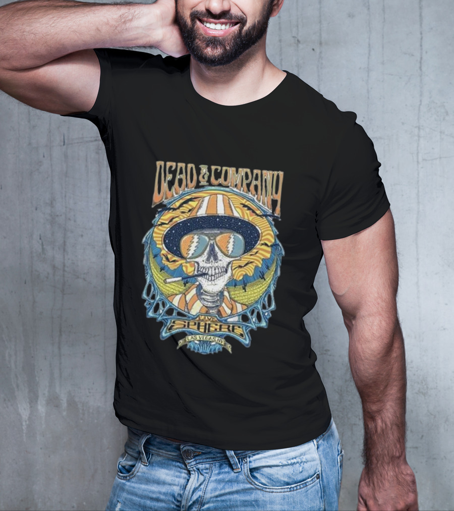 Dead And Company Live Sphere Las Vegas Sun Hat Skull T-Shirt