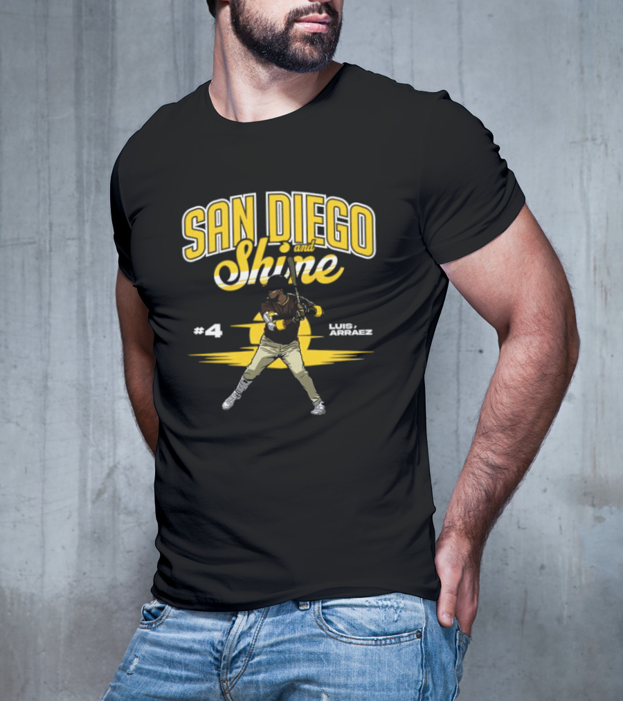 San Diego And Shine Luis Arráez #4 Baseball Player T-Shirt