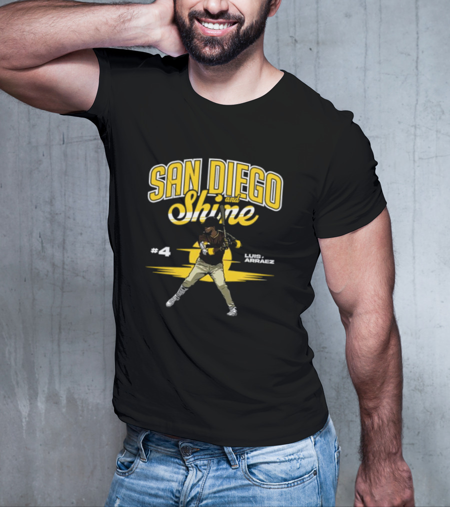 San Diego And Shine Luis Arráez #4 Baseball Player T-Shirt