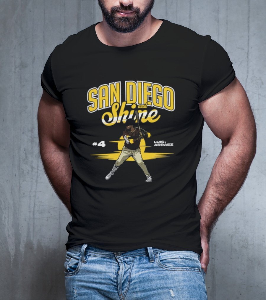 San Diego And Shine Luis Arráez #4 Baseball Player T-Shirt