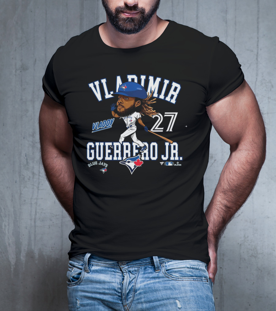 VLADIMIR GUERRERO JR. VLADDY 27 TORONTO BLUE JAYS CARICATURE BLUE JAYS T-Shirt