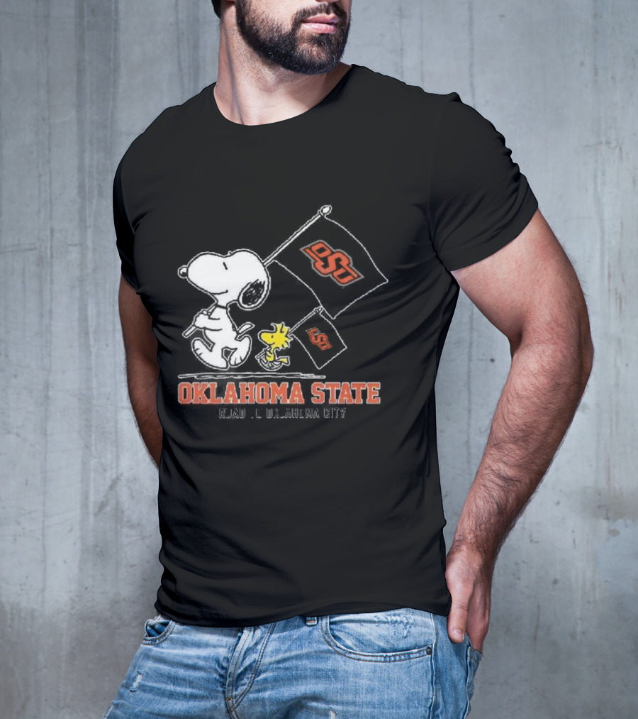 Snoopy Woodstock Oklahoma State OSU Road To Oklahoma City T-Shirt