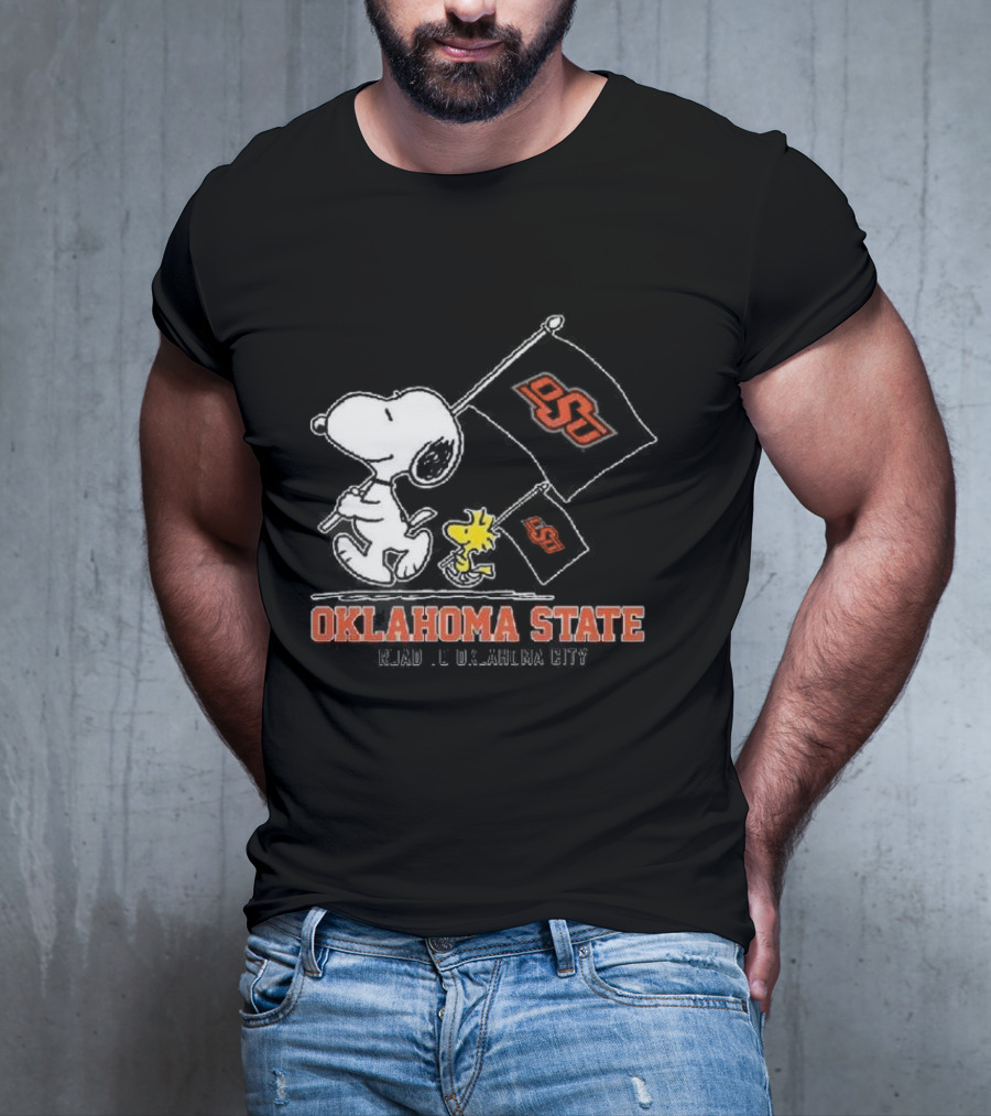 Snoopy Woodstock Oklahoma State OSU Road To Oklahoma City T-Shirt