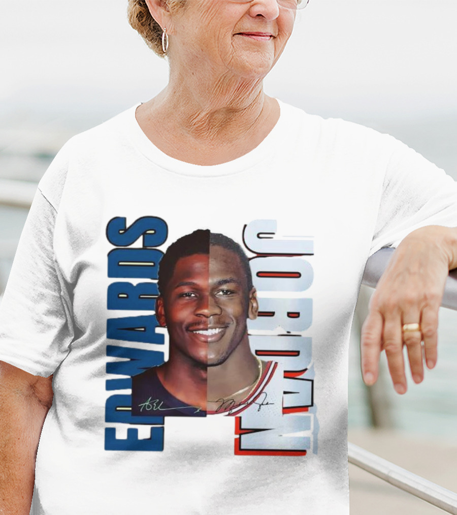 Edwards Jordan Basketball Signatures Split Face T-Shirt