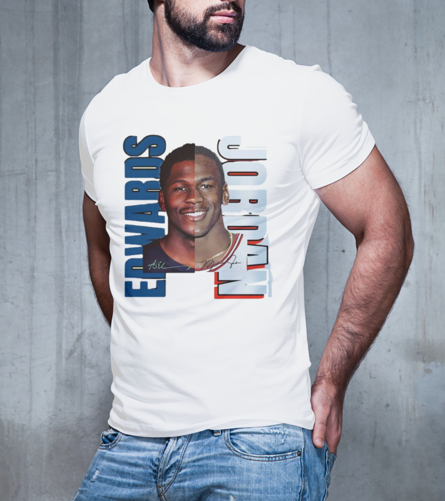 Edwards Jordan Basketball Signatures Split Face T-Shirt