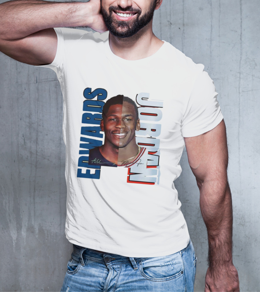Edwards Jordan Basketball Signatures Split Face T-Shirt