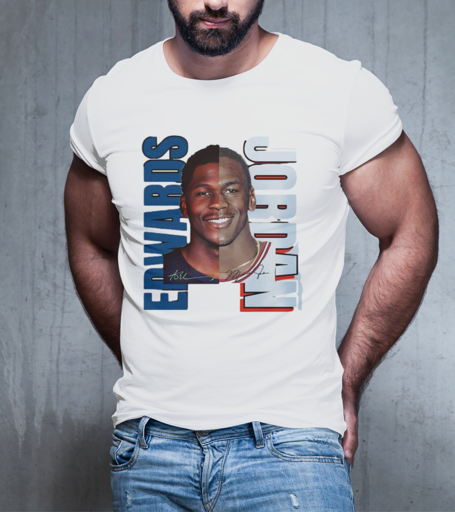 Edwards Jordan Basketball Signatures Split Face T-Shirt