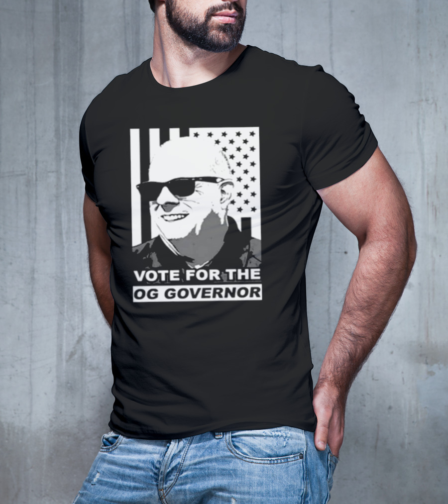 Vote For The OG Governor Larry Hogan With American Flag Background T-Shirt