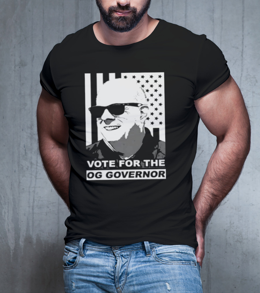 Vote For The OG Governor Larry Hogan With American Flag Background T-Shirt