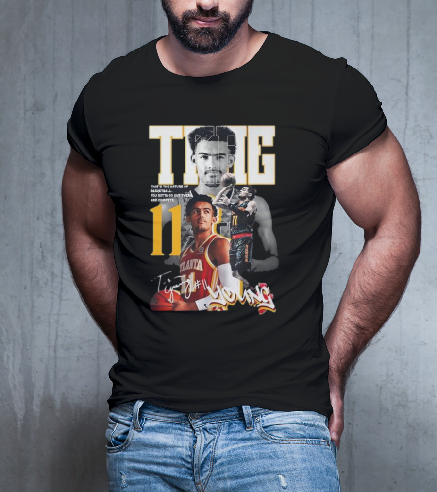 Trae Young Atlanta Hawks Basketball Star True Signature T-Shirt