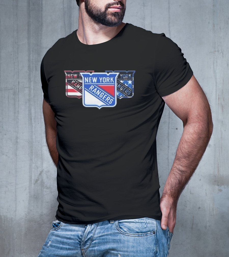 New York Rangers Logo Trio Fan Forever T-Shirt
