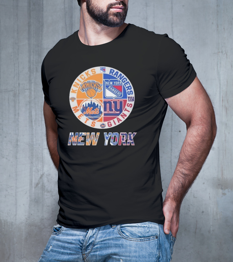 Knicks Rangers Mets Giants New York Proud Fan T-Shirt