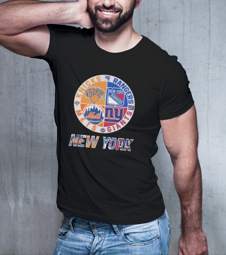 Knicks Rangers Mets Giants New York Proud Fan T-Shirt