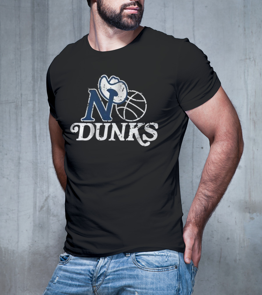 No Dunks Dallas Stars Basketball Cowboy Hat T-Shirt