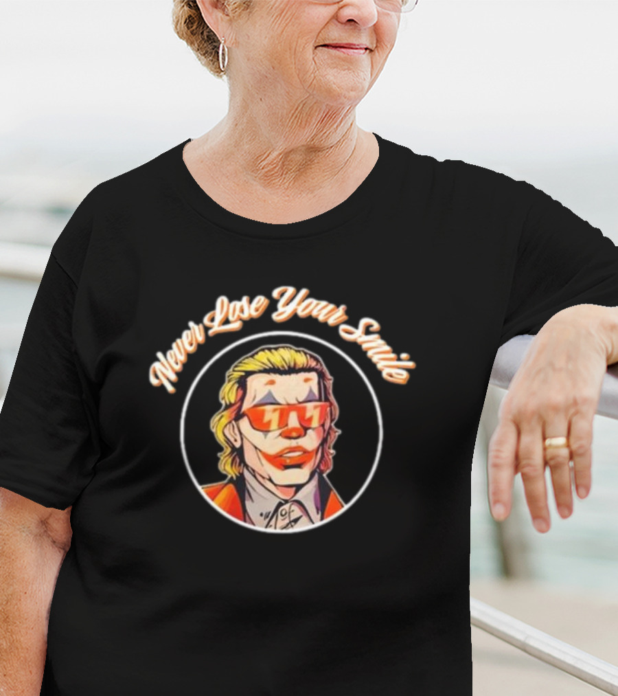 Never Lose Your Smile Retro Sunglasses Character T-Shirt