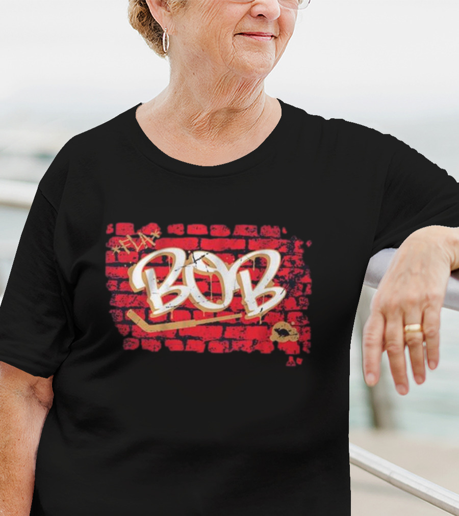 Sergei Bobrovsky Brick Wall BOB Hockey Graffiti T-Shirt