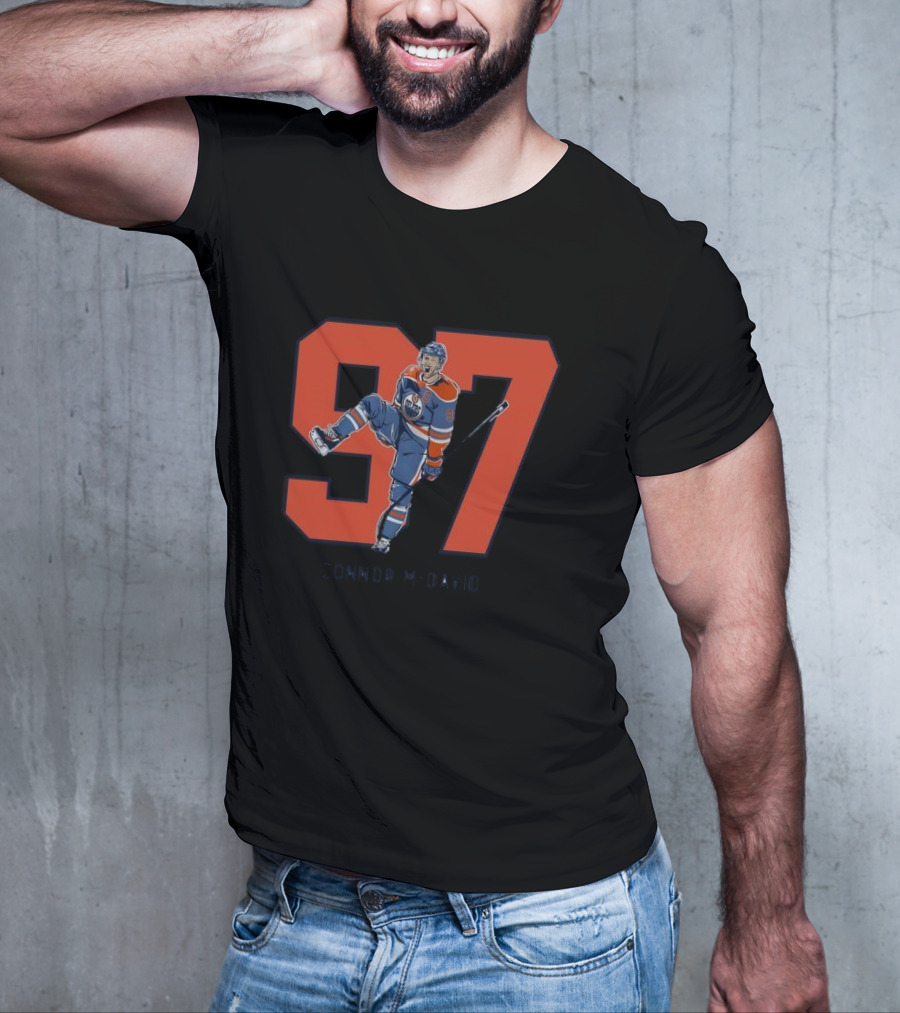 Connor McDavid 97 Edmonton Oilers Hockey Player T-Shirt