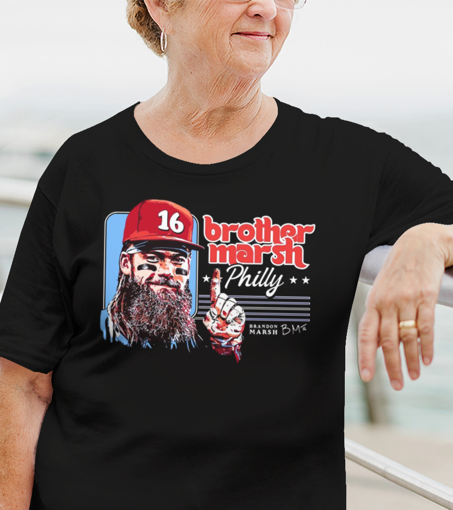 Brother Marsh Philly Brandon Marsh 16 Signature BM T-Shirt