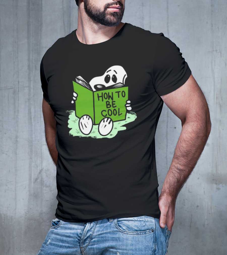 Snoopy Reading How To Be Cool Book Peanuts Comic Strip T-Shirt