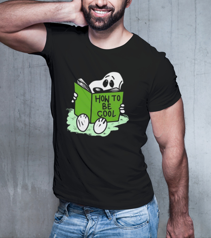 Snoopy Reading How To Be Cool Book Peanuts Comic Strip T-Shirt