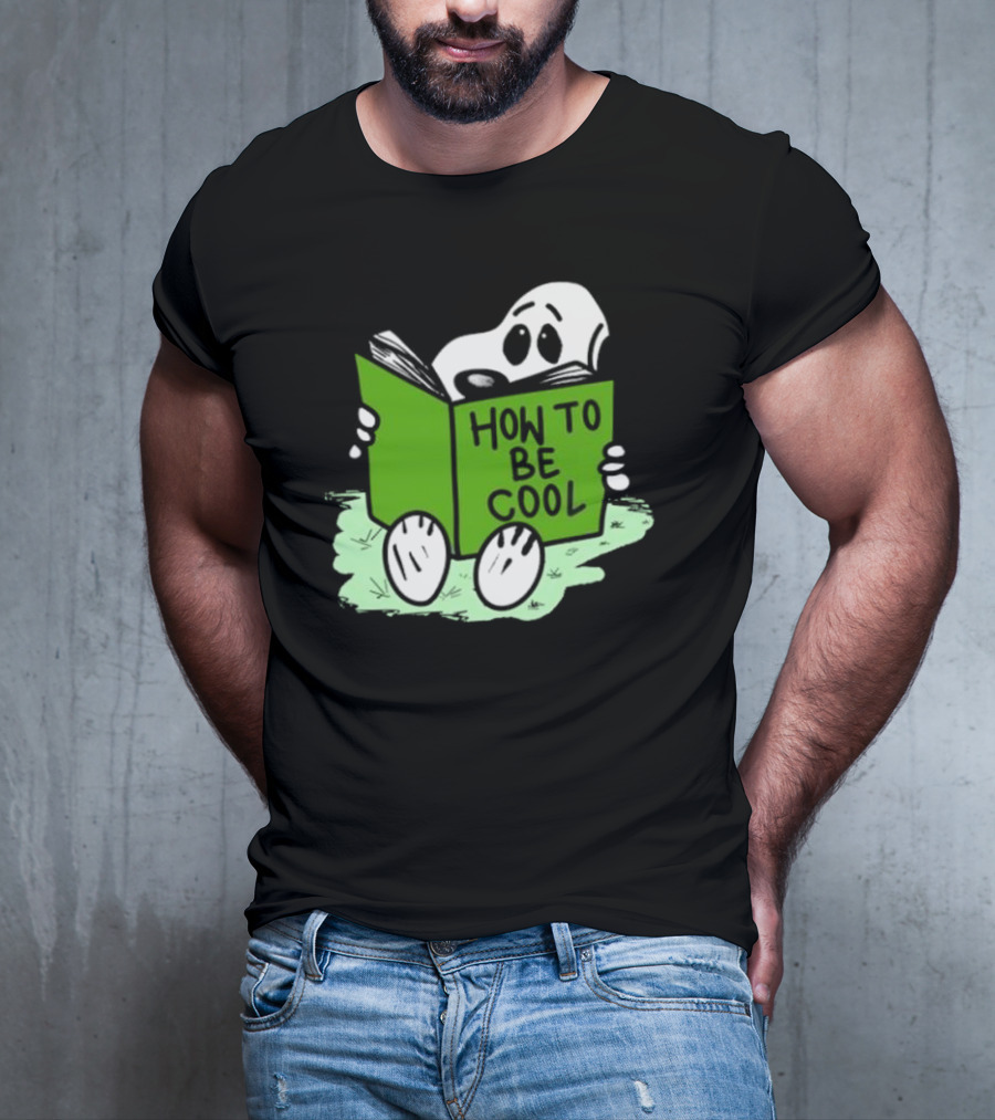 Snoopy Reading How To Be Cool Book Peanuts Comic Strip T-Shirt