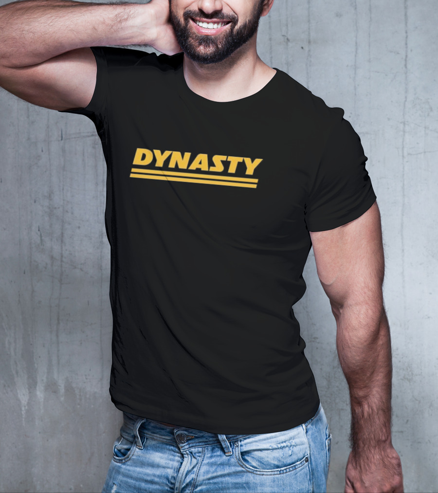 Dynasty Kansas City Parody Text In Yellow With Double Lines T-Shirt
