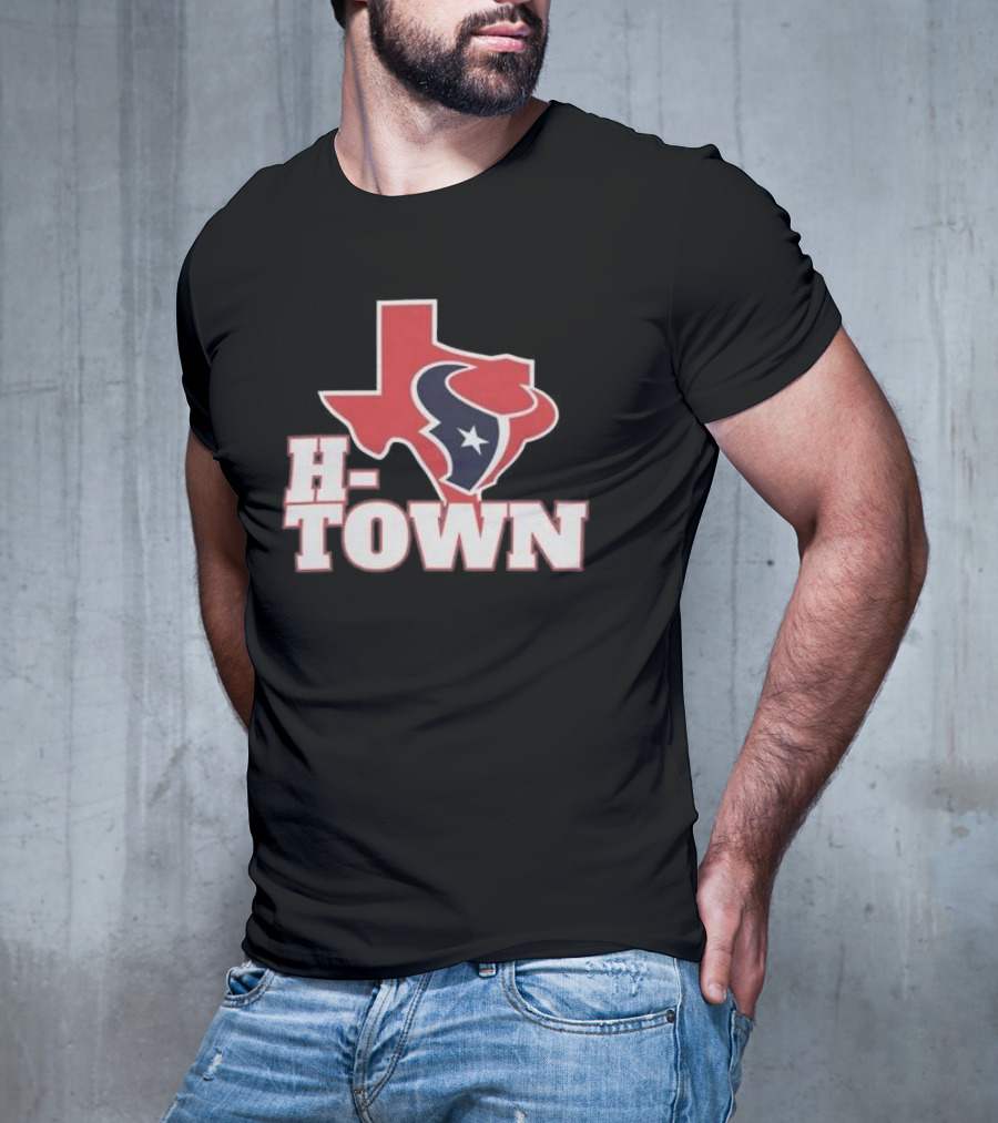 H-Town Texas Silhouette Houston Texans Star T-Shirt