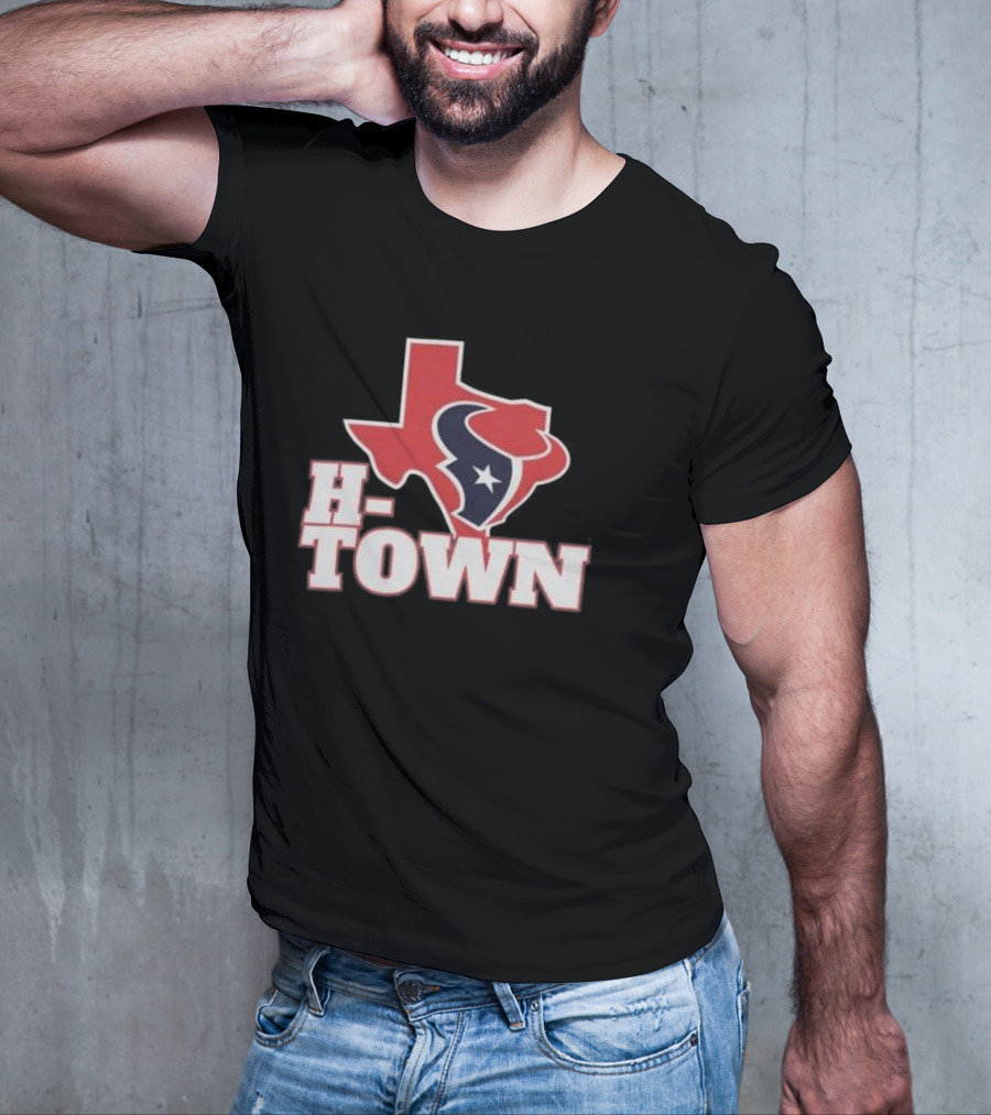 H-Town Texas Silhouette Houston Texans Star T-Shirt