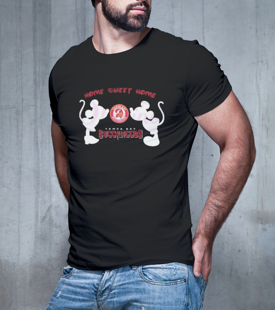 Home Sweet Home Mickey Minnie Tampa Bay Buccaneers T-Shirt