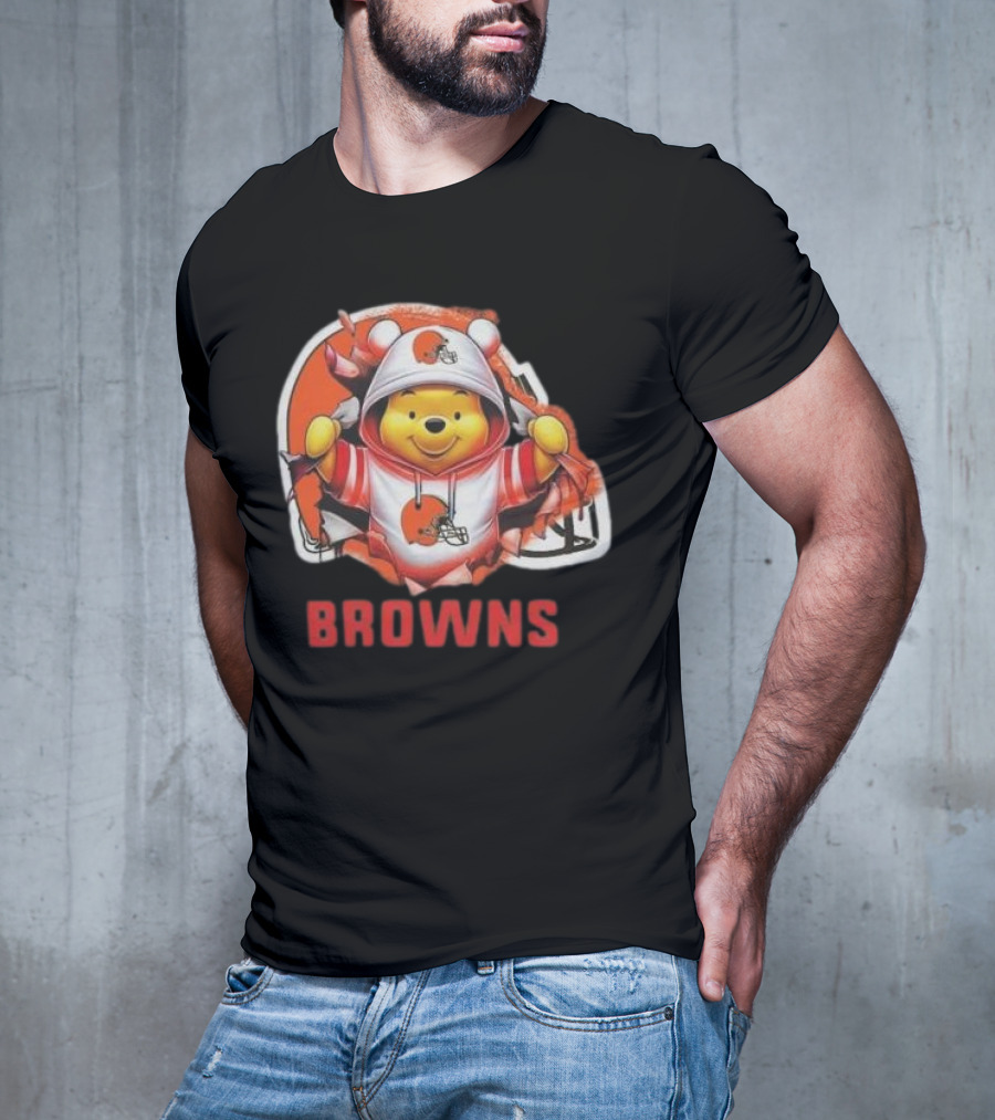 Pooh Cleveland Browns Football Team T-Shirt