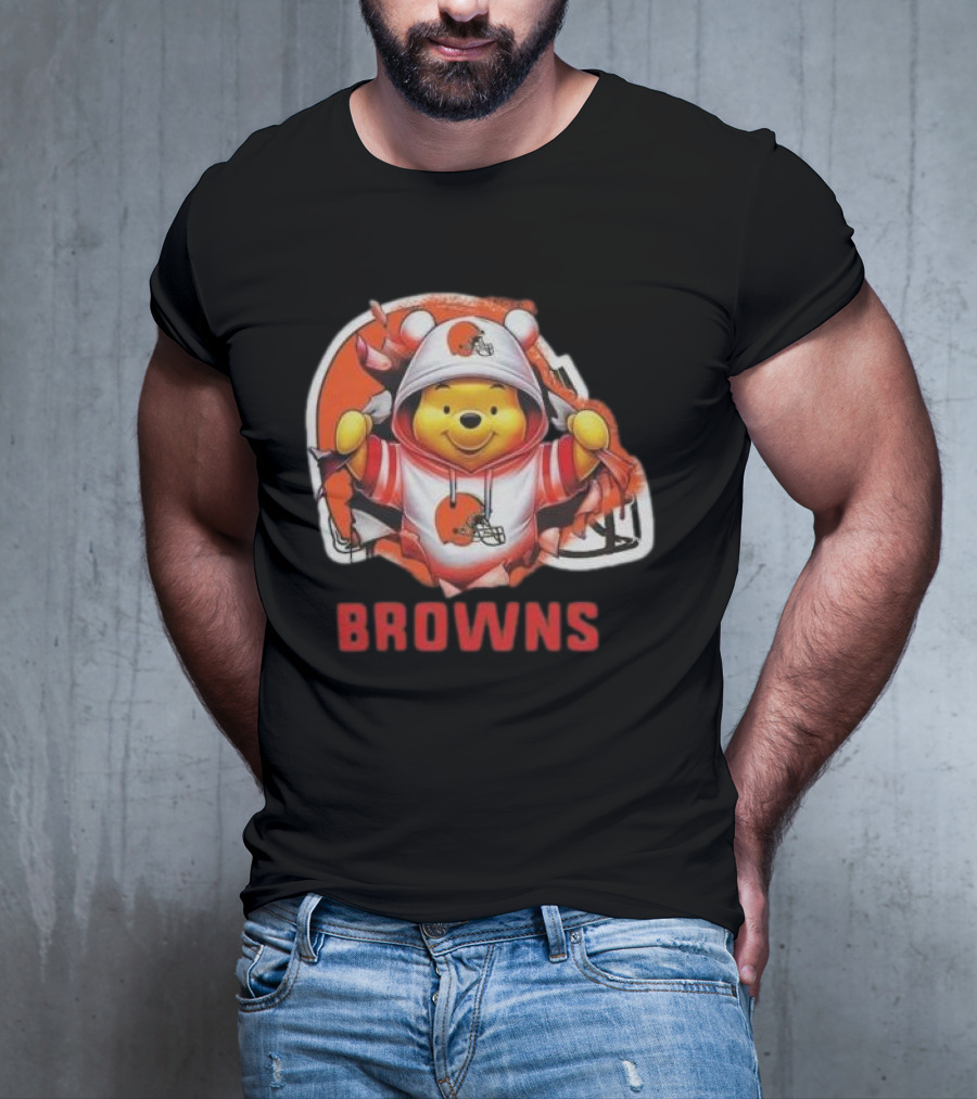 Pooh Cleveland Browns Football Team T-Shirt