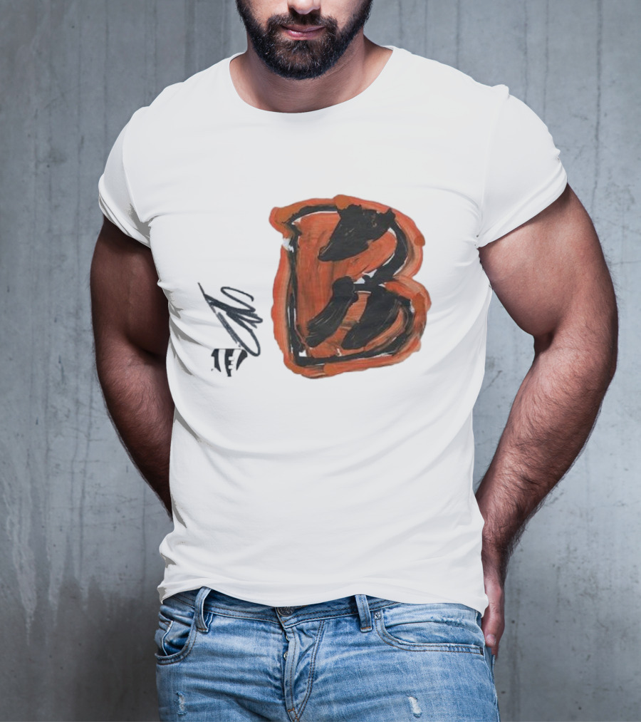 Jermaine Burton Cincinnati Bengals Paint Tri-Blend B T-Shirt