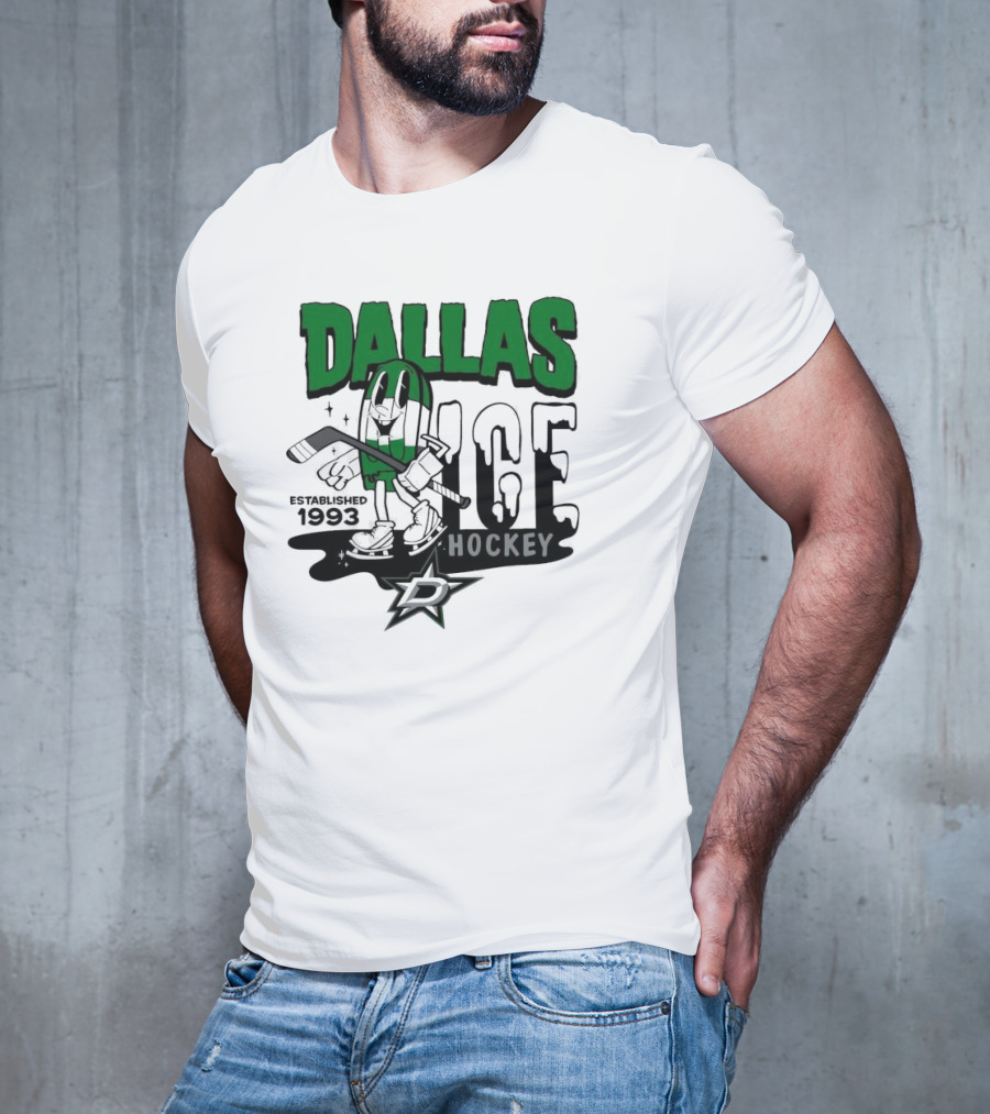 Dallas Stars Ice Hockey Established 1993 Youth Mitchell And Ness T-Shirt