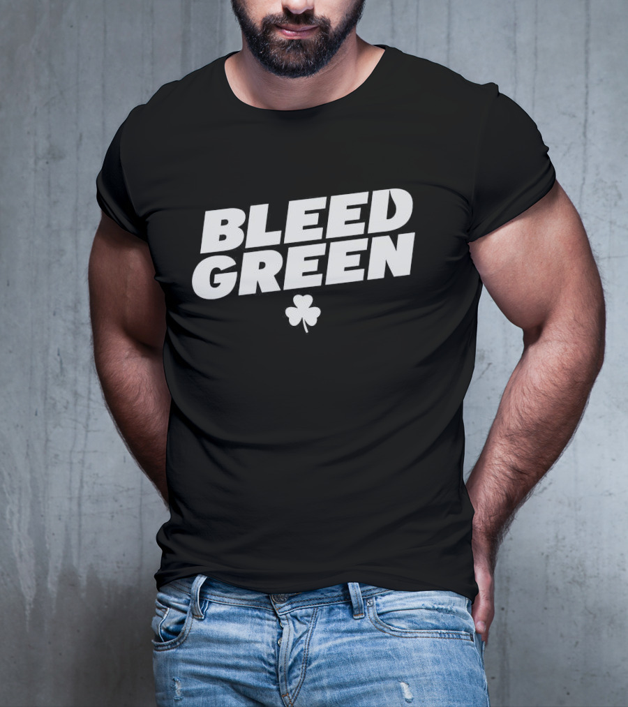Bleed Green Celtics Boston Basketball NBA T-Shirt
