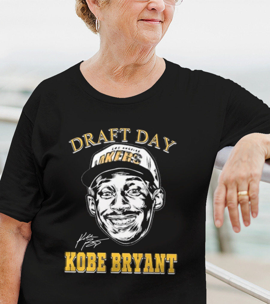 Draft Day Kobe Bryant Los Angeles Lakers Signature Memory T-Shirt