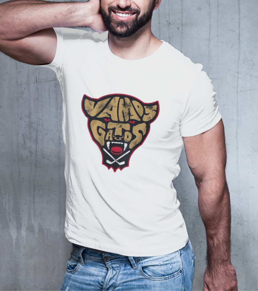 Florida Panthers Vamos Gatos Logo Cat Hockey T-Shirt