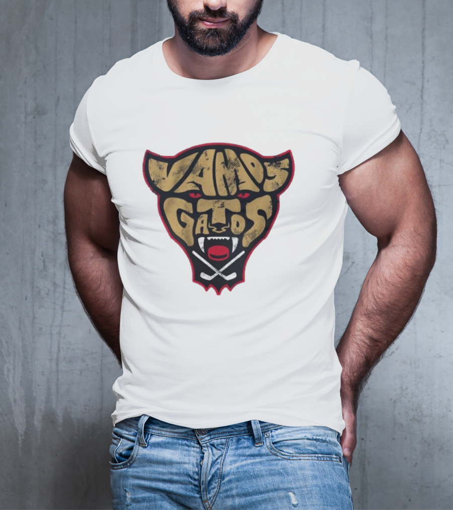 Florida Panthers Vamos Gatos Logo Cat Hockey T-Shirt