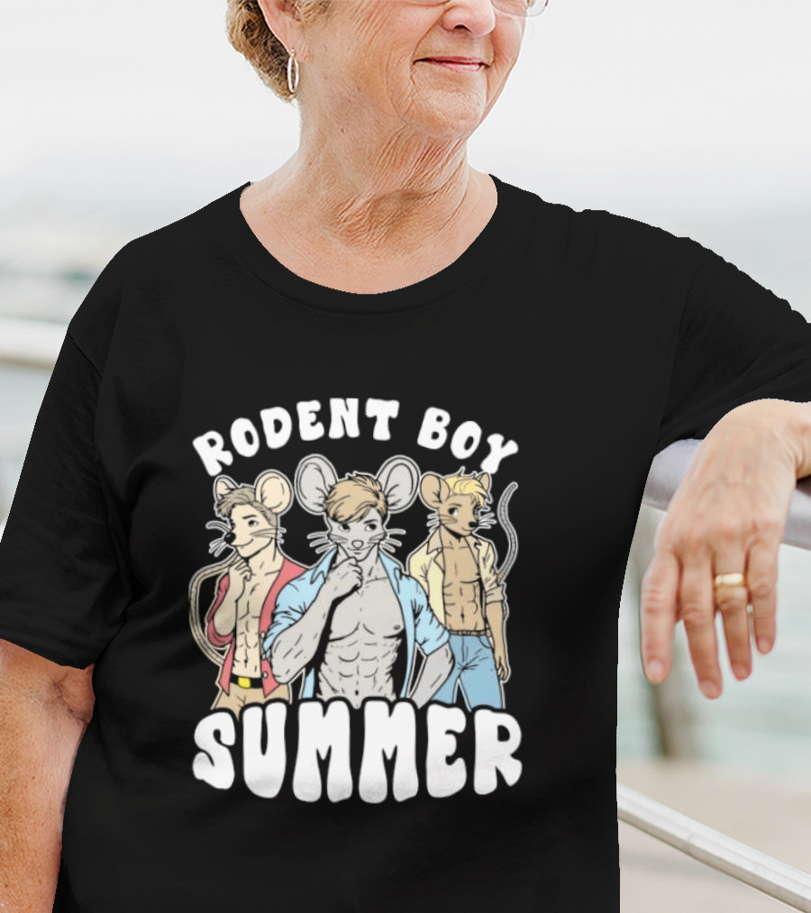 Rodent Boy Summer Anthro Trio With Sunglasses And Open T-Shirt
