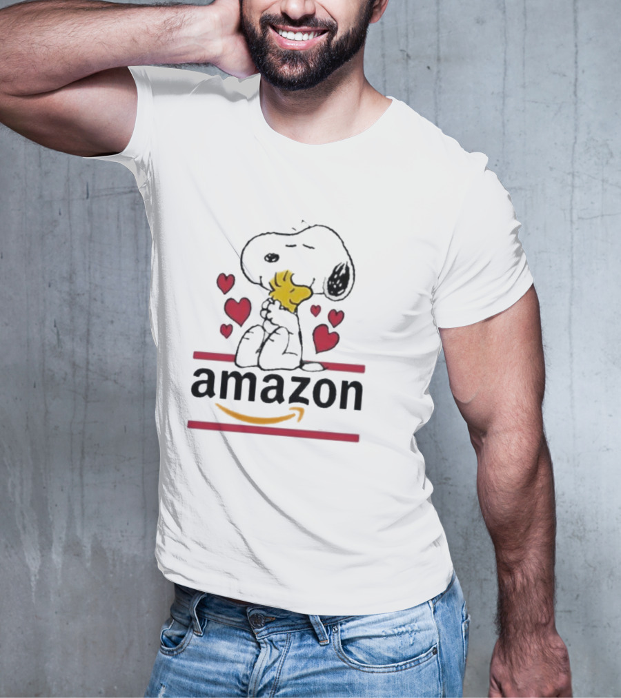 Snoopy Woodstock Hearts Amazon T-Shirt