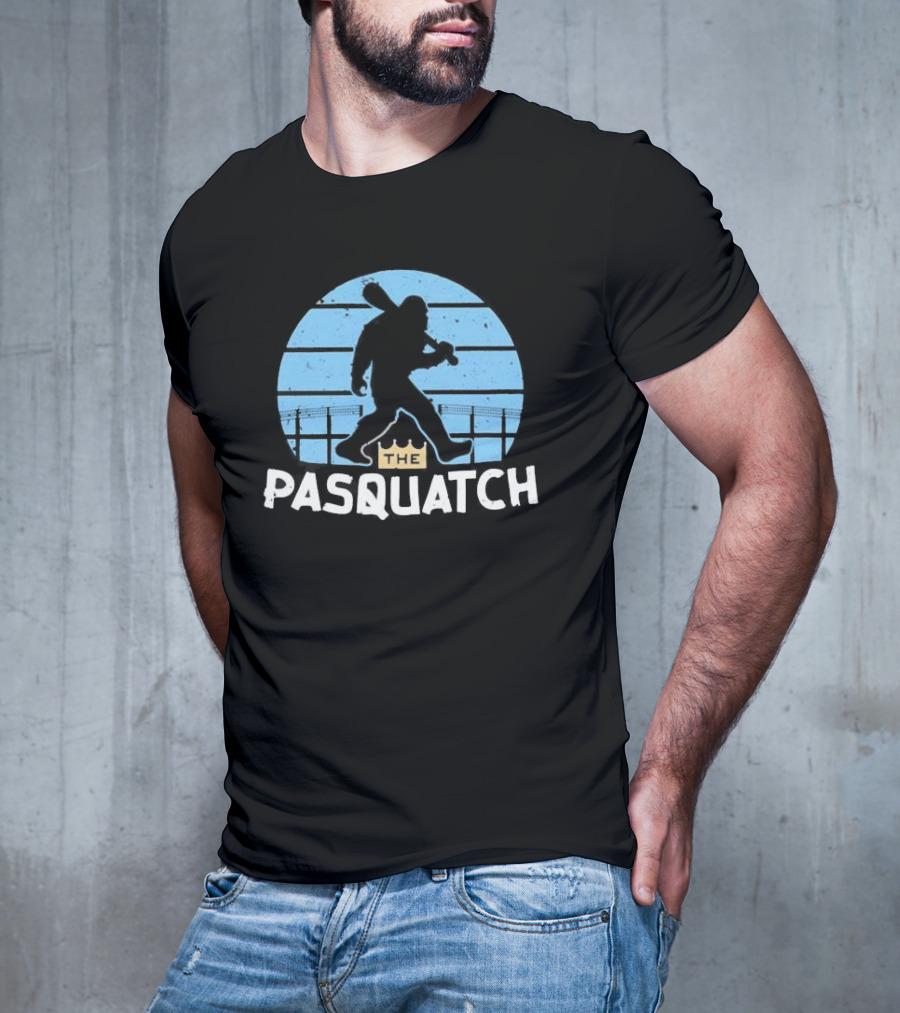 The Pasquatch Kansas City Royals Baseball Sasquatch Silhouette With Crown T-Shirt