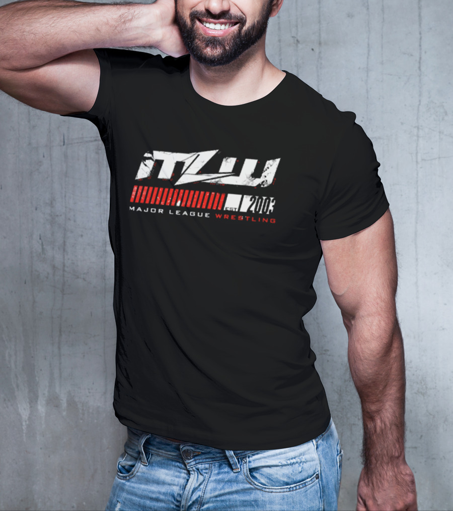 Major League Wrestling MLW Est 2003 Logo White Red T-Shirt