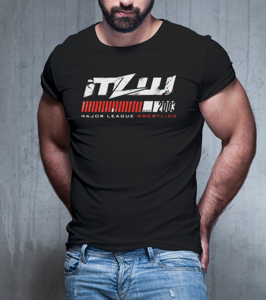 Major League Wrestling MLW Est 2003 Logo White Red T-Shirt