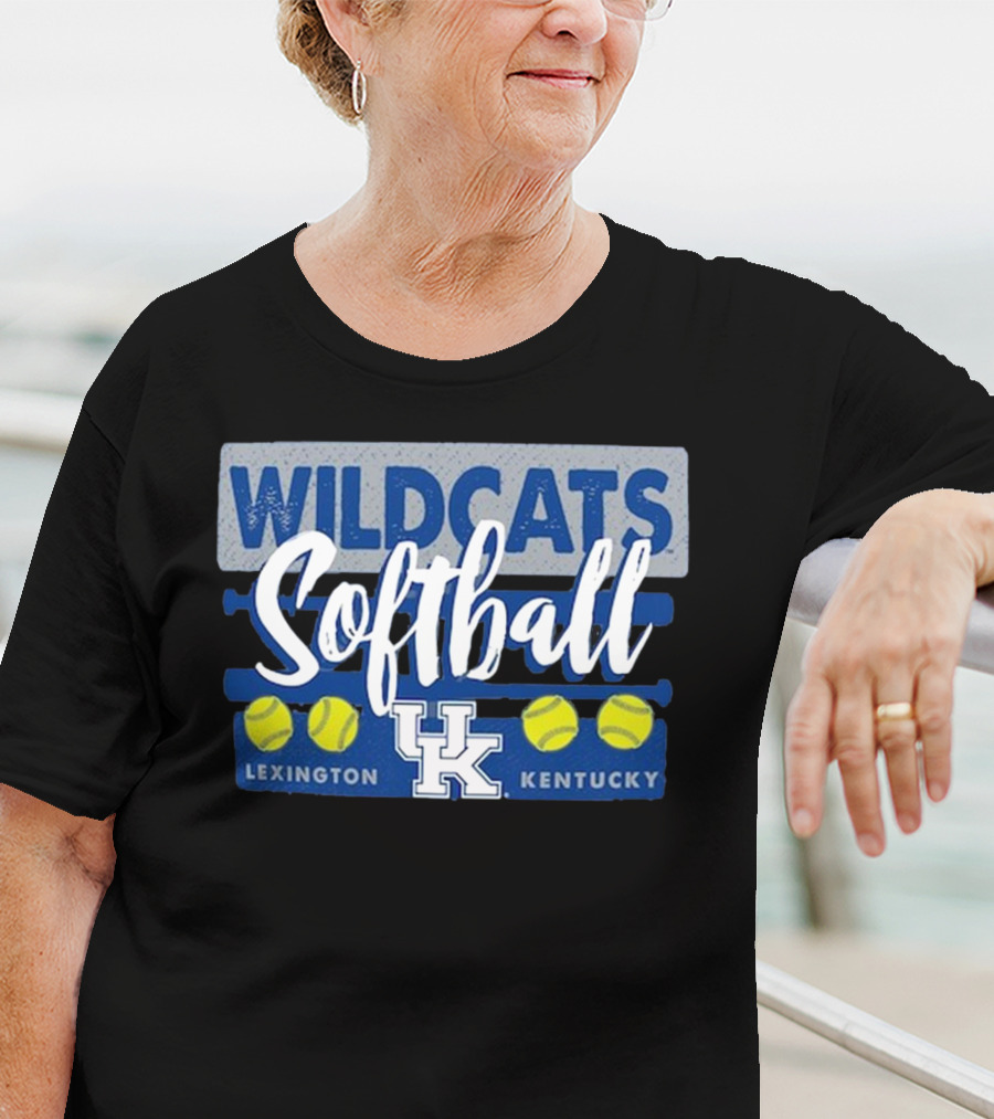 Wildcats Softball Kentucky Lexington UK Bats And Balls T-Shirt