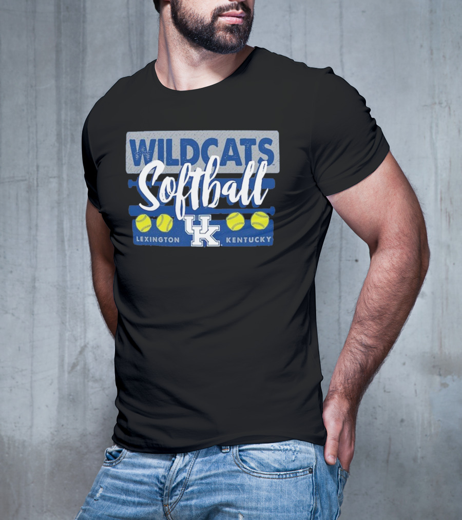 Wildcats Softball Kentucky Lexington UK Bats And Balls T-Shirt