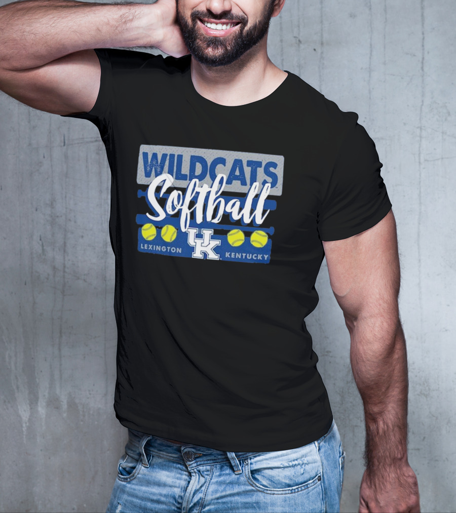 Wildcats Softball Kentucky Lexington UK Bats And Balls T-Shirt