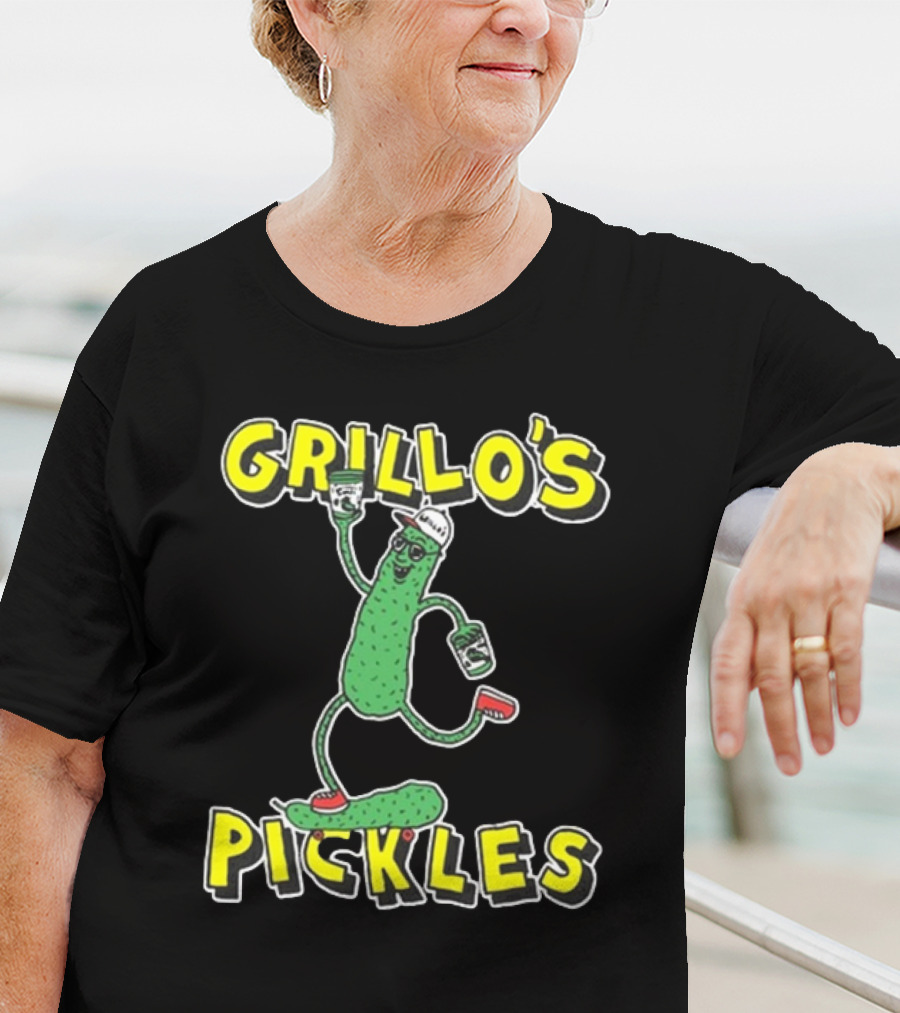 Grillo's Pickles Skateboarding Pickle Man Mike Lottie X Grillo’s T-Shirt