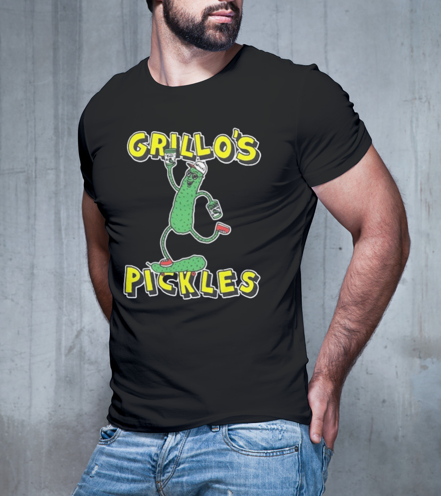 Grillo's Pickles Skateboarding Pickle Man Mike Lottie X Grillo’s T-Shirt