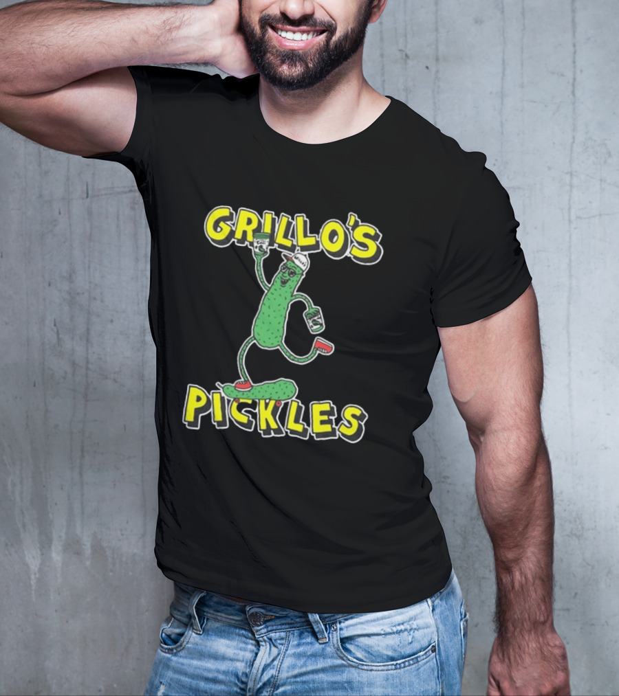 Grillo's Pickles Skateboarding Pickle Man Mike Lottie X Grillo’s T-Shirt